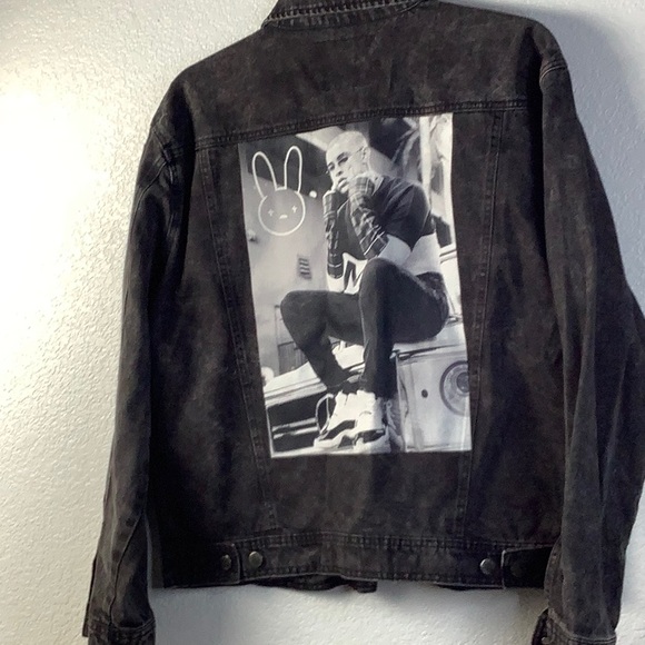 NWOT Black Denim Jacket Button Closure Size XLarge Red Label by Patrol Jeans - Picture 1 of 12